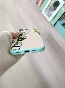 1 carcasă de telefon mată cu design drăguț cu panda, mentă, compatibilă cu 16/Redmi/VIVO/OPPO