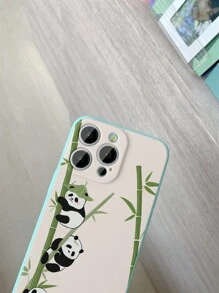 1 carcasă de telefon mată cu design drăguț cu panda, mentă, compatibilă cu 16/Redmi/VIVO/OPPO