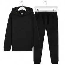 City Comfort Tracksuit Hoodie And Joggers 3-14 Years - Black - View 1