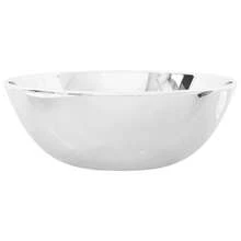 Ceramic Wash Basin 28x10 Cm Silver Stylish Bathroom Sink Durable Home Decor - Silver - View 4