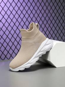 Women's Shoes - Plus Size And Small Size - Gift For Girlfriends, Relatives, And Friends - New Season Design - Lightweight Casual Sports Shoes - Warm And Slimming Look - Khaki - View 3
