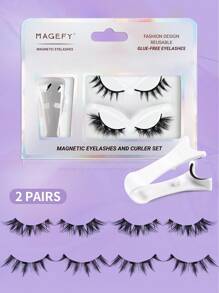 Bộ 2 Cặp Mi Giả Từ Tính Có Thể Tái Sử Dụng Kèm Dụng Cụ Dán - Mi Giả Từ Tính Kép Cho Vẻ Ngoài Tự Nhiên Mi Giả Mèo Nhẹ 12 Kiểu Lông Mi Giả Mềm Mại Làm Từ Lông Chồn Giả Cho Sử Dụng Hàng Ngày Dụng Cụ Trang Điểm Làm Đẹp - Lông mi Manga nhọn - Xem 8