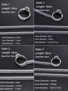 beadia 4 Bộ điều chỉnh nhẫn vô hình - Vừa vặn thoải mái & Chống trầy xước, Thích hợp cho bộ điều chỉnh nhẫn lỏng, Dễ đeo, Nhựa bền, Gần như phù hợp với mọi loại nhẫn - Trong sáng - Xem 3
