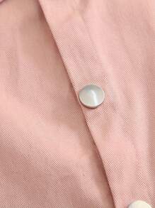 2 pezzi/set Giacca con falsa tasca e gonna per ragazza giovane