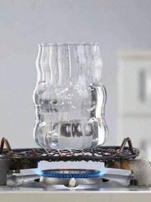 1 Stück hochborathaltiger gestreifter Glaskup, geeignet für Zuhause, Milch, Frühstück, Kaffee