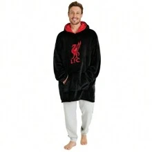 Liverpool F.C. Oversized Hoodie Blanket Official Football Gift - Black - View 1
