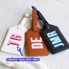 定制包袋配件，定制文字包袋饰物，方形亚克力行李牌，送给家人和朋友的礼物，节日礼物和生日礼物，送给孩子的礼物，适合任何场合 - 彩色 - 查看 1