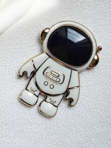 Astronaut Shaped Phone Stand - Suitable For Various Phones With Protective Cases, Retractable Foldable Astronaut Design Metal Plating Adhesive Phone Holder Compatible With IPhone, Android Phone, Gift For Birthday, Family, Friends Phone Accessories