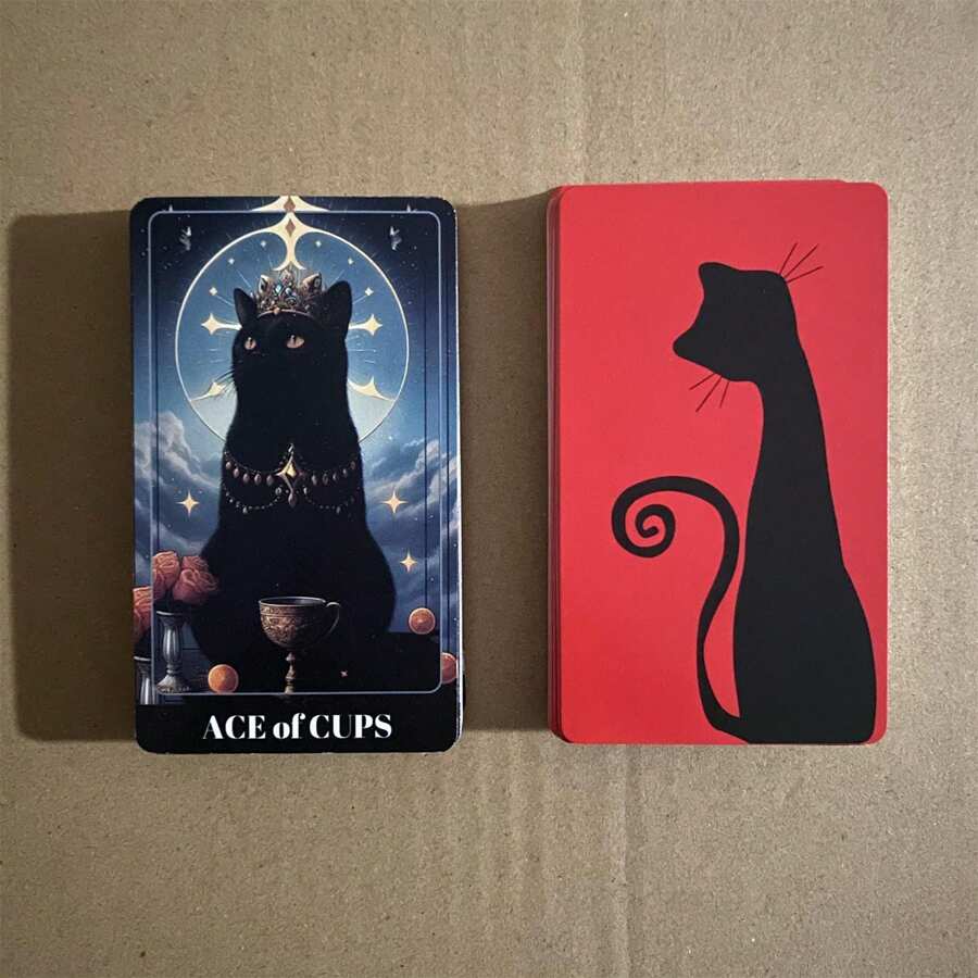 Black Cat Tarot Cards - Photo Color - View 1