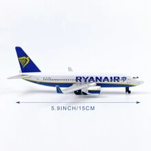 Modello di aereo Ryan Air, aereo in metallo pressofuso, adatto per collezioni e regali per le vacanze, giocattoli per aerei e modelli di aeroplani