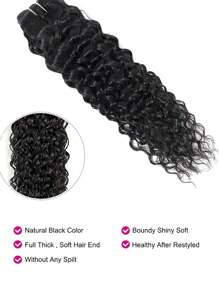 Water Wave 1 Bundles Human Hair 14-32 Inch Human Hair Natural Color Extensions 1 Bundles Human Hair - Black - View 5