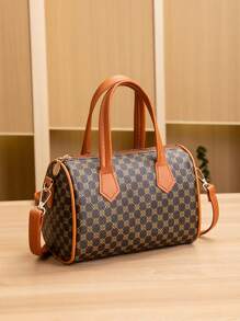 1pc Girl's New Retro Style Shoulder Bag, Casual Commuting Versatile Sling Bag - Boston Handbag - View 11