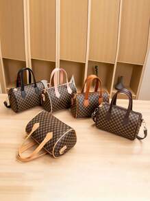 1pc Girl's New Retro Style Shoulder Bag, Casual Commuting Versatile Sling Bag - Boston Handbag - View 2