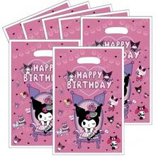 Sanrio 10/30 Pcs Kuromi Handbag Favor Bags Birthday Party Decoration Gift Packing Bag Birthday Party Supplies Back To School Valentine's Day