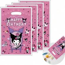 Sanrio 10/30 Pcs Kuromi Handbag Favor Bags Birthday Party Decoration Gift Packing Bag Birthday Party Supplies Back To School Valentine's Day