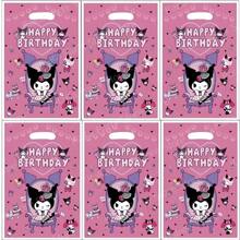 Sanrio 10/30 Pcs Kuromi Handbag Favor Bags Birthday Party Decoration Gift Packing Bag Birthday Party Supplies Back To School Valentine's Day