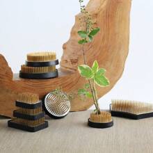 Japanese-Style Flower Stand Brass Needle Base Flower Arranging Tool Kenzan Floral Design Handmade Flower Art Fixation Device For Flowers And Plants - Gold - View 8