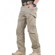 Ultra-Durable Waterproof Cargo Pants - Exceptional Hiking Pants With Sweatproof, Wear-Resistant, And Versatile Style - Packed With Multiple Pockets For Outdoor Enthusiasts And Adventurers - Khaki - View 1