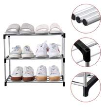 Stackable Small Shoe Rack, Entryway, Hallway And Closet Space Saving Storage And Organization, Easy Install Easy To Use - Black - View 2