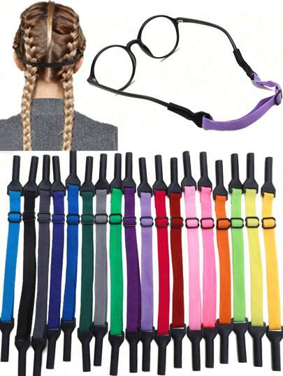 1pc/3pcs Children Glasses Elastic String, Colorful Anti-Slip Glasses Cord, Kids Eyewear Accessories