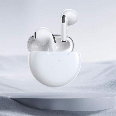  Auriculares inalámbricos estéreo HiFi GENAI PRO6 TWS, auriculares inalámbricos con cancelación de ruido y micrófono, resistentes al agua IPX5, adecuados para deportes, mujeres y niñas, color morado