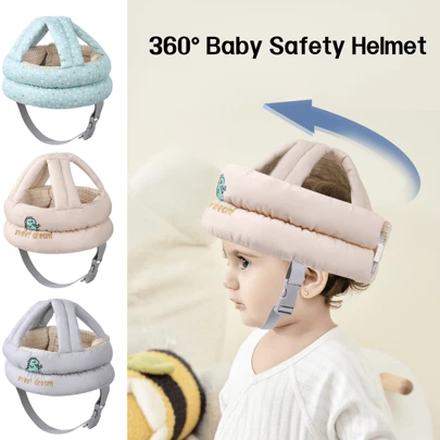 1 mũ bảo hiểm chống ngã cho bé tập đi Thiết bị chống ngã cho bé tập đi Bảo vệ đầu chống va đập thoáng khí