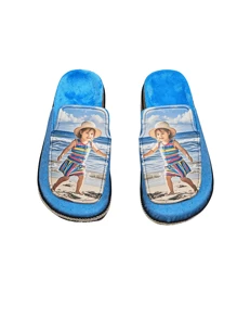 Customized Winter Slippers, Unisex, Personalized Pattern/Photo/Logo, Suitable As Halloween, Holiday, Gift For Family, Friends, Clients, Activities/Festivals, Beach, Hotel, Home