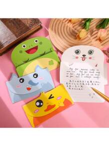 10 张/包可爱卡通创意贺卡可折叠留言卡 - 10pcs/包卡通信封 - 查看 2