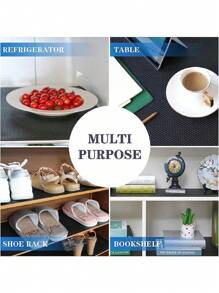 1 Roll Of Gray Dot Pattern Shelf Lining, Anti Slip Cabinet Lining, Transparent Non Adhesive Drawer Lining, EVA Waterproof Refrigerator Lining, Easy To Cut Cabinet Lining, Suitable For Shelves, Tables, Cabinets, Kitchens And Shelf Mats, Drawer Mats, Cabinet Linings, Refrigerator Linings, Kitchen Shelf Linings