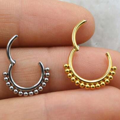 Khuyên mũi septum 16G bằng thép không gỉ 316L, trang sức xỏ khuyên cơ thể cho septum/mũi/sụn tai dành cho nữ và nam