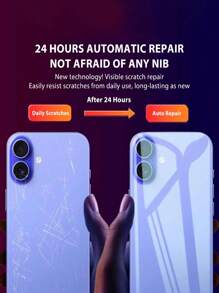 1 Pc Back Hydrogel Film Compatible With IPhone 17 16 15 11 12 13 14 Pro Max Mini Plus Screen Protector Compatible With IPhone X XR XS MAX Not Glass Waterproof Shockproof Anti-Fall Anti-Fall Scratch Resistant Anti-Fingerprint Full Cover