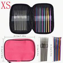 54/100 pièces Set de crochets métalliques, crochets à tricoter en aluminium de couleurs assorties et divers outils pour un artisanat et un tricotage créatifs (couleur aléatoire)