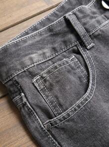 Men's Fashionable Casual Outdoor Leisure Distressed Denim Jeans, Versatile Streetwear For All Seasons