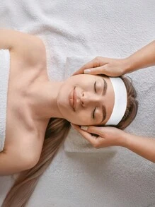 HMQ beauty 10pcs Disposable SPA Facial Headbands White Facial Esthetician Headband Wrap Non-Woven Soft Skincare Beauty Salon Supplie - Multicolor - View 5