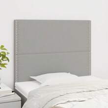 vidaXL Têtes de lit 2 pcs Gris clair 80x5x78/88 cm Tissu