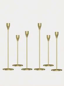Holiday Birthday Candlestick Metal Ornaments Light Luxury Candle Lamp Home Western Romantic Wedding Candlelight Evening Dining Props Candle Iron Candlestick Candle Cup Living Room Decoration Romantic Warm Ornaments Halloween,Spooky,Autumn,Festival,Holiday ,Winter,Holiday,Festival,Gifts Graduation