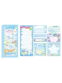 Sanrio 1/4 stuks Sanrio Memo Pads, Hoge Kwaliteit, Studenten Gebruik, Notitieblok, Drievoudig Memo Boek, Gemengde Ontwerpen
