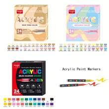72 couleurs stylos de peinture acrylique, marqueurs de peinture acrylique à pointe douce de brosse, marqueurs acryliques imperméables et à séchage rapide pour canevas, peinture sur rocher, bois, pierre, verre, céramique, peinture sur tissu, artisanat DIY, rentrée scolaire