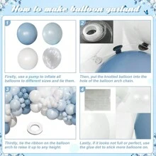 5/10/18Inch Dusty Blue Sage Green White Clear Thickening Latex Balloon Arch Garland Kit For Engagement Wedding Birthday Baby Shower Bridal Shower Theme Party Decorations