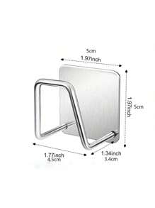 4pcs Self-Adhesive Stainless Steel Sponge Holder, Waterproof Sink Sponge Drainer Rack, Kitchen Organization Accessories, Multi-Pack Stainless Steel Kitchen Sink Sponge Holder, Self-Adhesive Draining Rack, Stylish Stainless Steel Sponge Holder - Easy To Stick, No Drilling Required, Kitchen & Bathroom Sponge Storage Rack - Silver - View 11