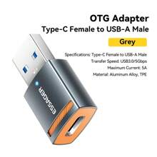 ESSAGER Adattatore OTG 5A, da USB a Type C, convertitore USB, trasmissione ad alta velocità a 5Gbps, per telefono cellulare e computer