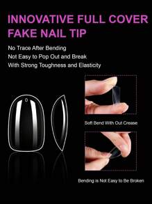 550 stuks/doos Transparante Ultra- Stiletto/Cofiin/Vierkante/Amandel/Ovale Nageltips Kunstnageltips Voor Nail Art Supplies