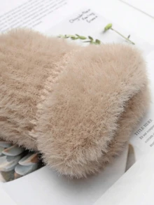 1 Pair Unisex Solid Color Fingerless Gloves, Suitable For Autumn/Winter