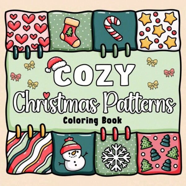 Cozy Christmas Patterns: Coloring Book With Bold And Easy Designs For Adults & Kids (Bold & Easy) , Perfect Gift For Christmas!