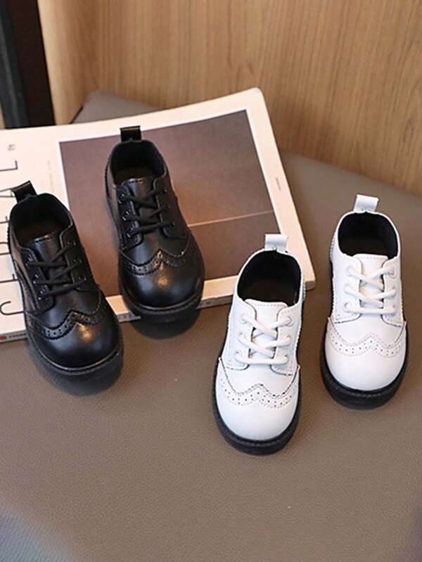 1 par de zapatos de vestir para niños, zapatos negros de estilo británico para niñas para fiestas/eventos, zapatos casuales antideslizantes y duraderos con cierre de gancho y bucle para niños