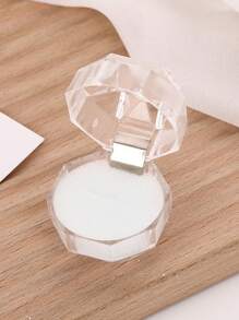 翻盖透明水晶盒小八角戒指耳环包装盒亚克力首饰收纳盒女士返校礼物