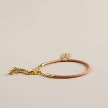 BLKSMTH BLKSMTH 18K Gold Plated Tassel Drawstring Adjustable Leather Bracelet For Women