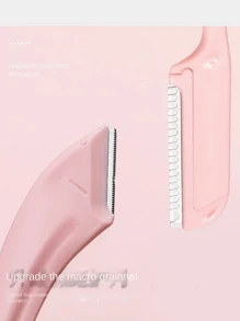 适合初学者的月牙形眉刀，微距手动脱毛剃刀，不锈钢眉毛修剪器 - 彩色 - 查看 4