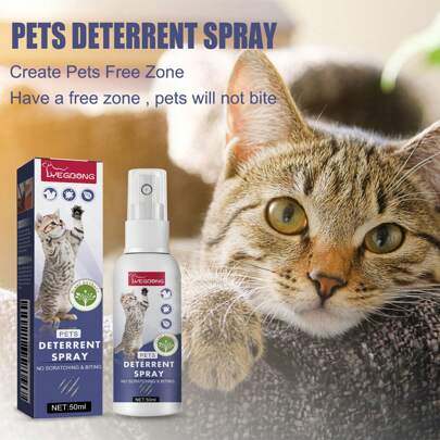 50ml Pet Anti-Scratch & Bite Spray. Cats Naturally Love To Scratch, Especially Kittens During Teething. Our Pet Anti-Scratch & Bite Spray Is Also Suitable For Cats, Helping Them Break The Habit Of Scratching Furniture And Protecting Your Home Environment.