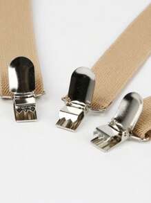 Luobobeibei 3pcs/Set Kids Casual Retro Style Suspenders And Bow Tie And Necktie Set, Comfortable & High-Elasticity, Suitable For Back To School, Hoilday Gift, Daily Wear And Party Outfit